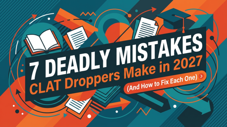 7 Deadly Mistakes CLAT Droppers Make in 2027 (And How to Fix Each One)