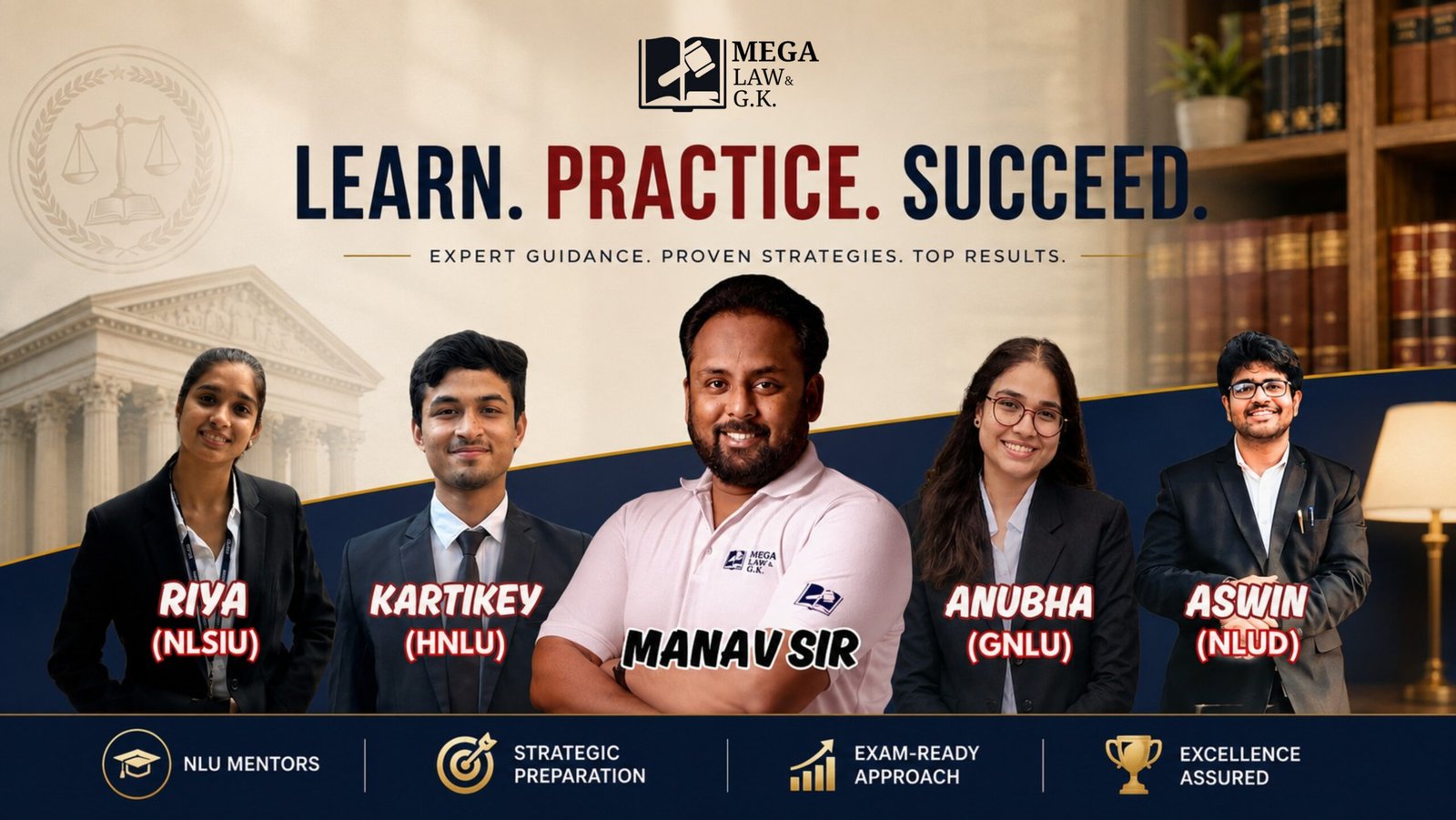 Manav Lawania with the NLU mentor team