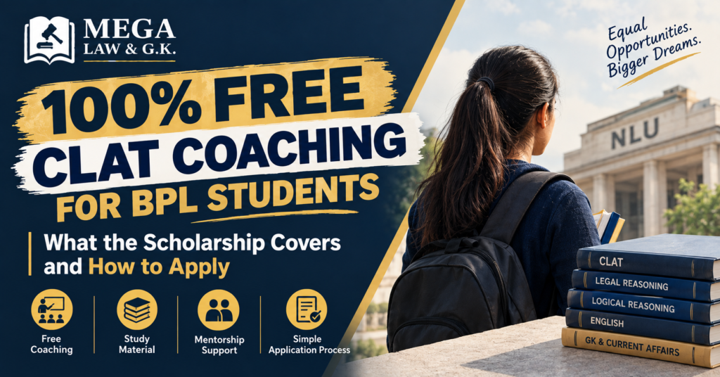 100% Free CLAT Coaching for BPL Students: What the Scholarship Covers and How to Apply