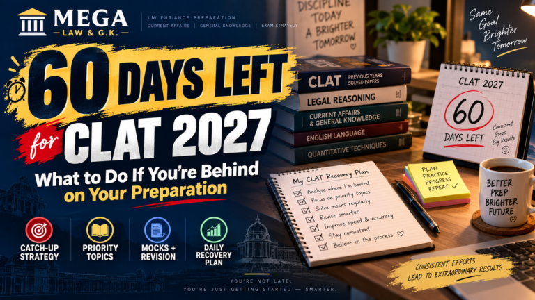 60 Days Left for CLAT 2027: What to Do If You’re Behind on Your Preparation