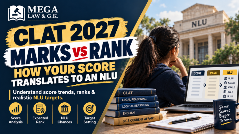CLAT 2027 Marks vs Rank: How Your Score Translates to an NLU